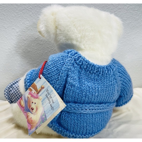 '98 Russ "All Stuffed Up" Get Well‎ Soon Bear. Tags Attached . Gift . Collection - Picture 4 of 4